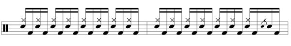 Muse - Supremacy - Double Time section - measures 3 and 4