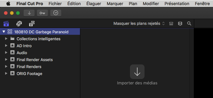 FCPX Setting up Events to match the project folder structure