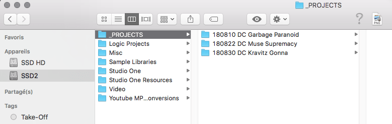 FCPX Mac Folder Projects