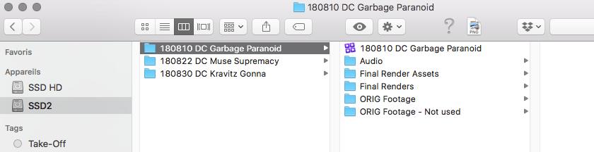 FCPX Mac Folder Projects - Subfolders - Library