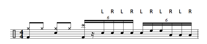 Always On The Run - Solo - Sixteenth note triplet fill